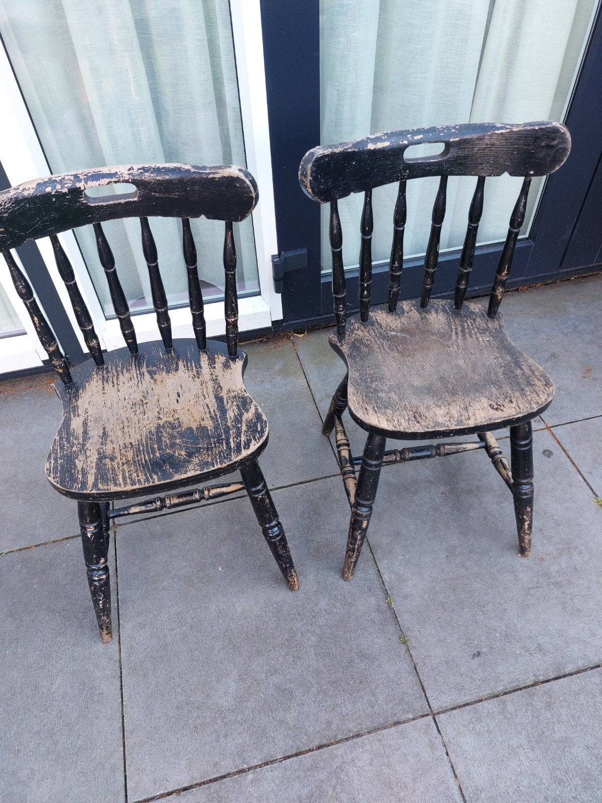 2 gratis houten stoelen, Ophalen of Verzenden, Gebruikt, Bruin