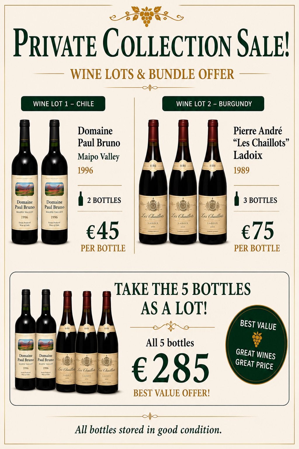 Premium Wine Collection Sales !!!, Frankrijk, Ophalen of Verzenden, Champagne, Zo goed als nieuw