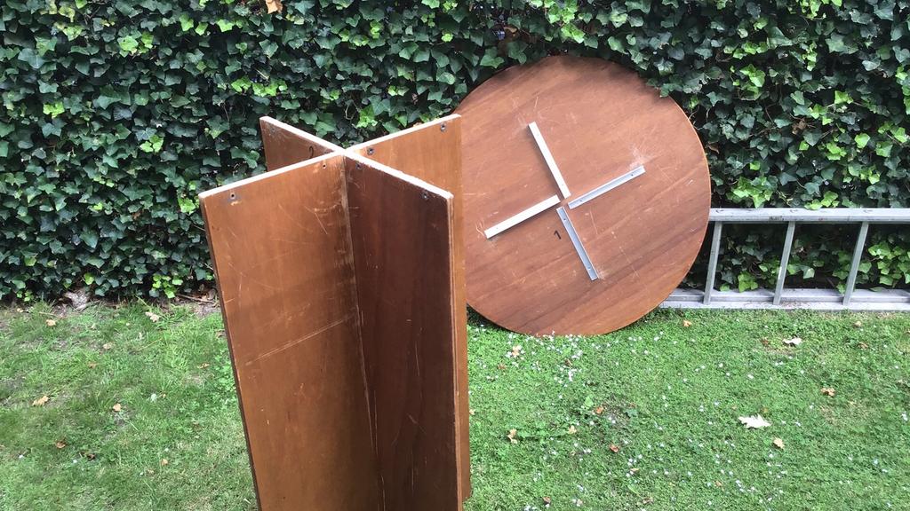 Bartafel 2xrond 115 cm, Ophalen, Zo goed als nieuw