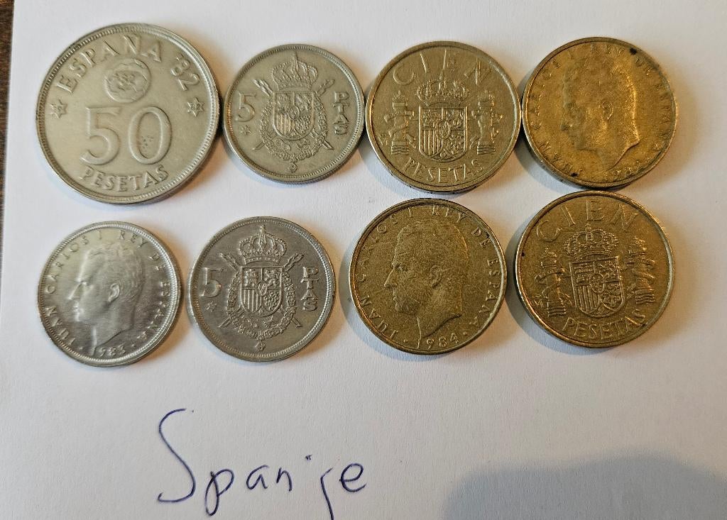 Oude Spaanse Peseta-munten, Ophalen of Verzenden, Overige landen, Losse munt