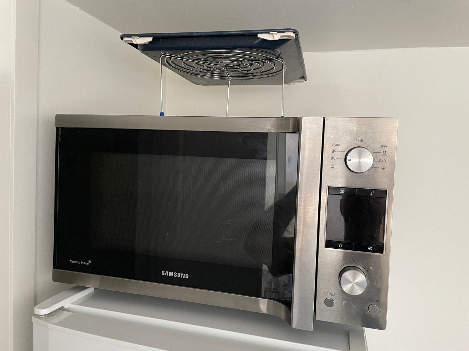 Samsung Combimagnetron - Zilver/Zwart, Ophalen, Combimagnetron, Grill, Zo goed als nieuw