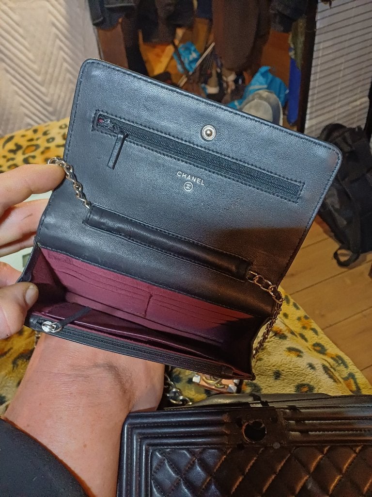 Chanel tas en wallet, Ophalen, Zo goed als nieuw, Zwart, Schoudertasje