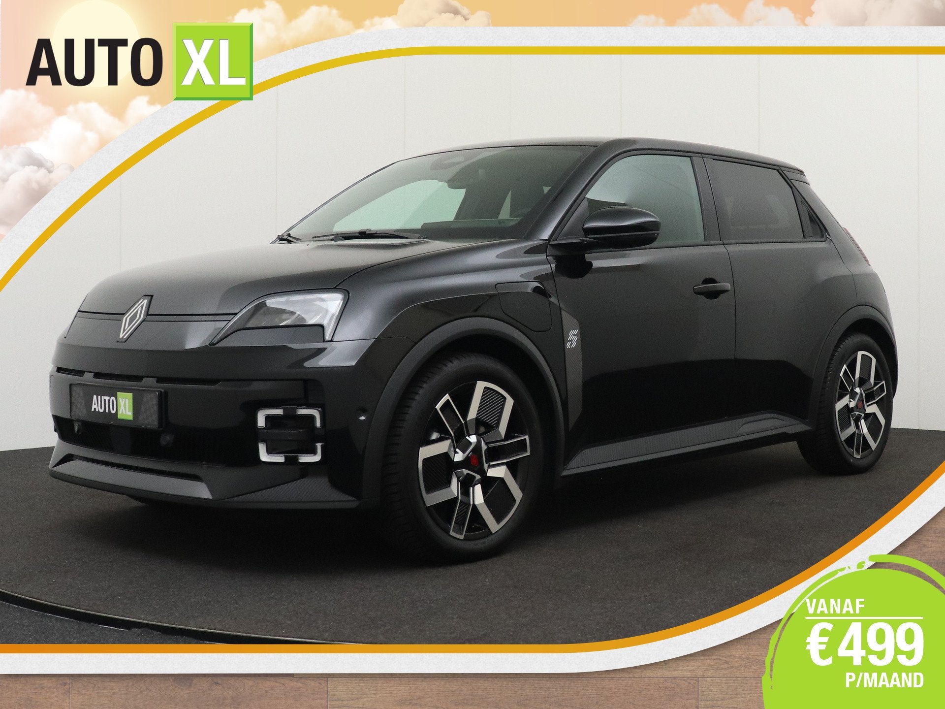 Renault 5 RS-Line 150 PK 52 kWh 410 KM WLTP Full Options Goo, Auto's, Dealer onderhouden, Stof, Gebruikt, Zwart