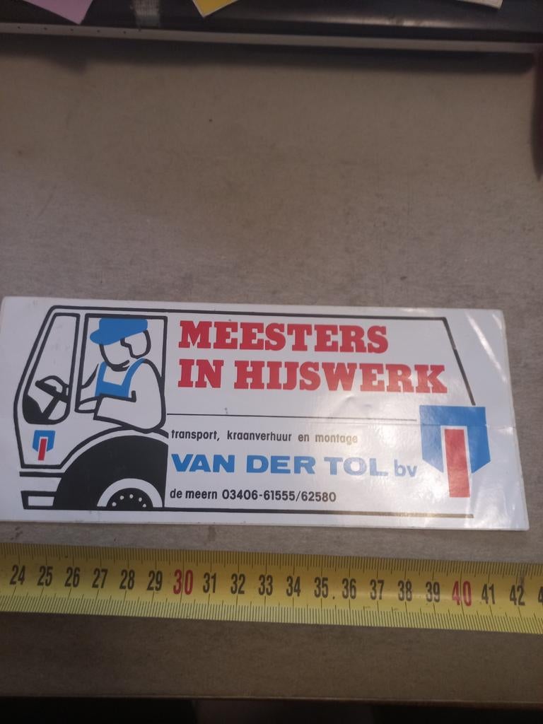 Van der tol bv kraanverhuur transport de meern, Verzamelen, Stickers, Ophalen of Verzenden, Zo goed als nieuw