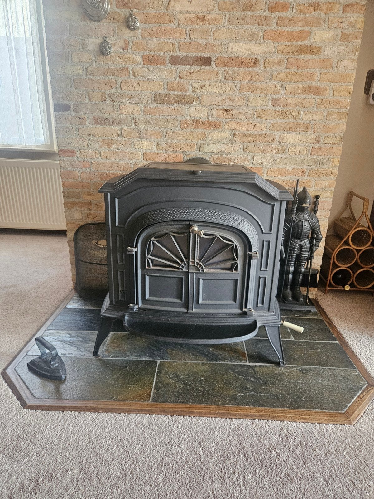Vrijstaande Houthaard - Klassiek Design, Huis en Inrichting, Ophalen, Gebruikt, Vrijstaande haard, Houthaard