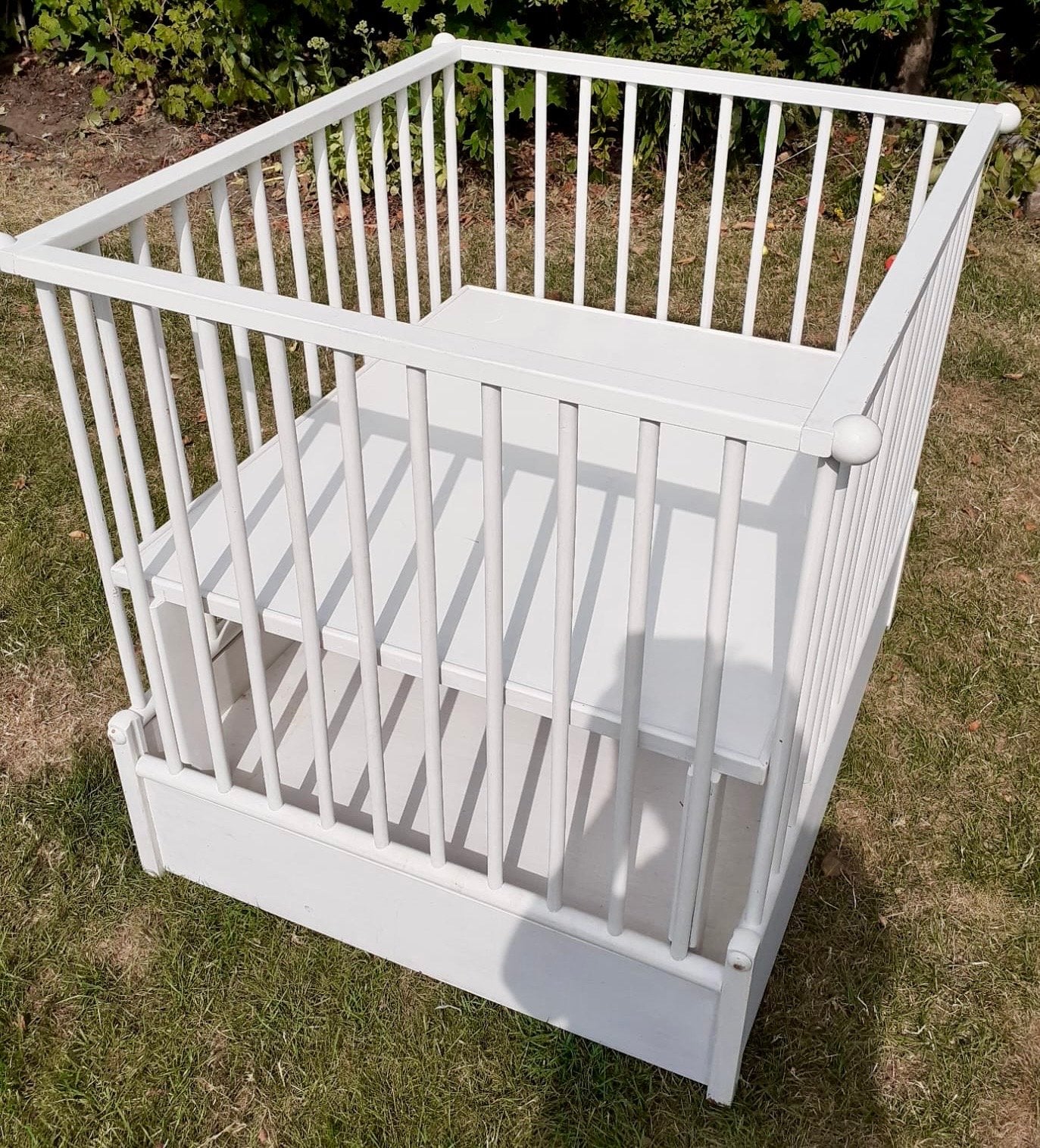 Inklapbare box met lade (wit) - 95x83 cm, Kinderen en Baby's, Boxen, Ophalen, Gebruikt, Rechthoekig, Lade