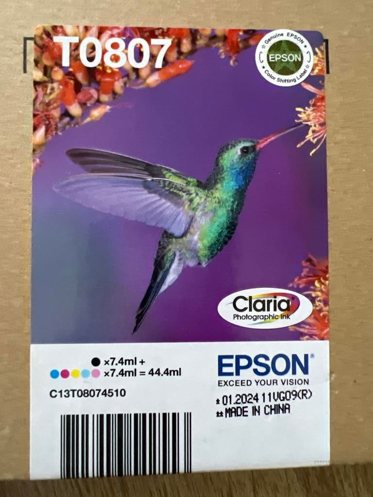 Epson T0807 Inktcartridge Set - Nieuw en Ongezegeld, Computers en Software, Printerbenodigdheden, Nieuw, Cartridge, Ophalen of Verzenden