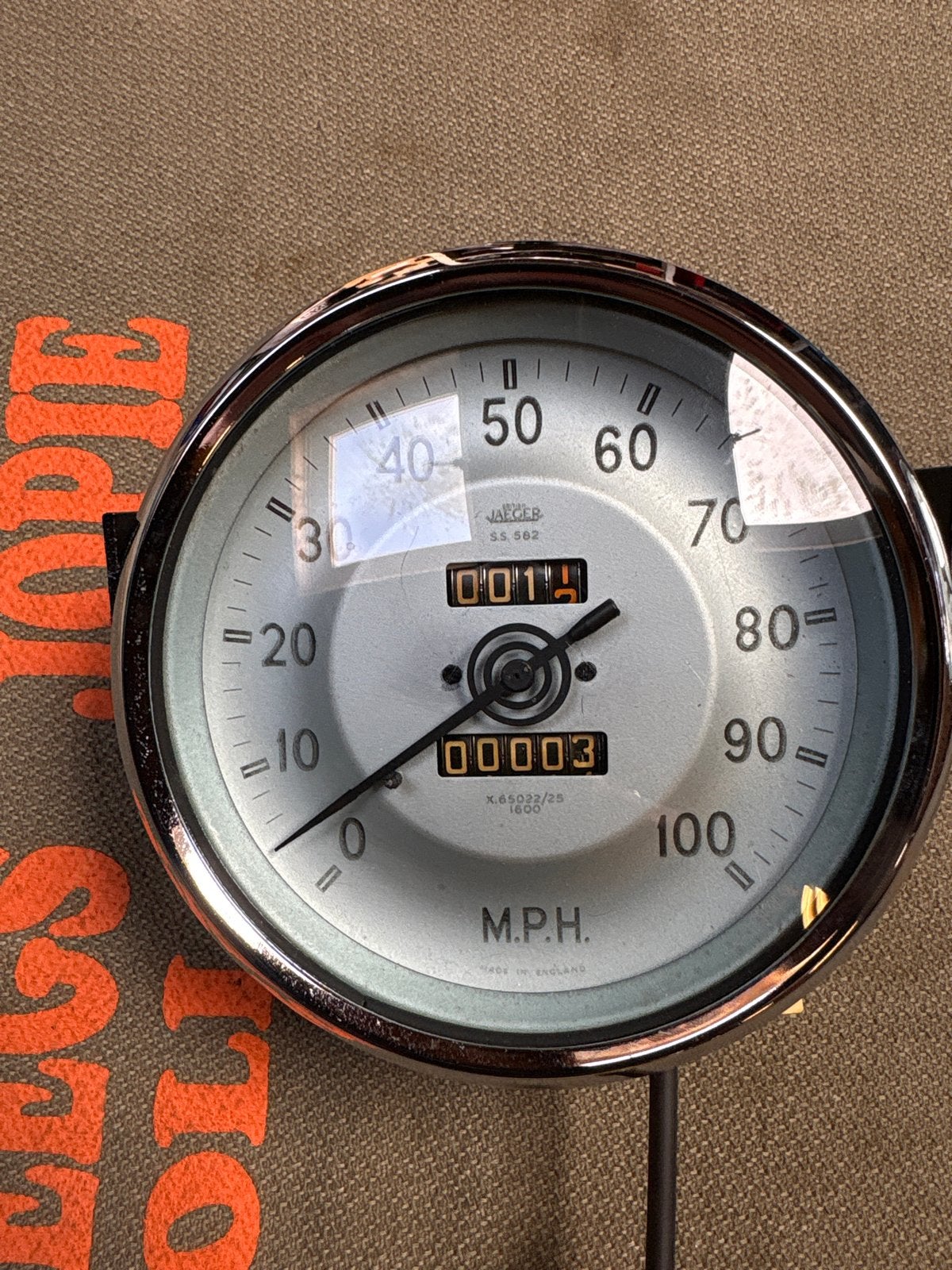 Gereviseerde snelheidsmeter voor MG TD (begin jaren '50), Ophalen of Verzenden, Gereviseerd, MG