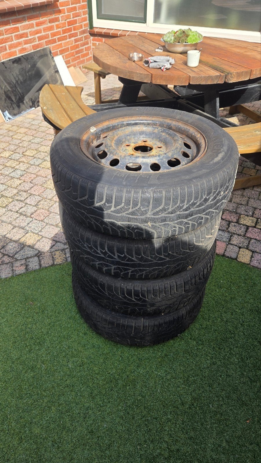 Kleber Krisalp HP2 Winterbanden op stalen velgen 195/65 R15, Ophalen, Gebruikt, 15 inch, Banden en Velgen