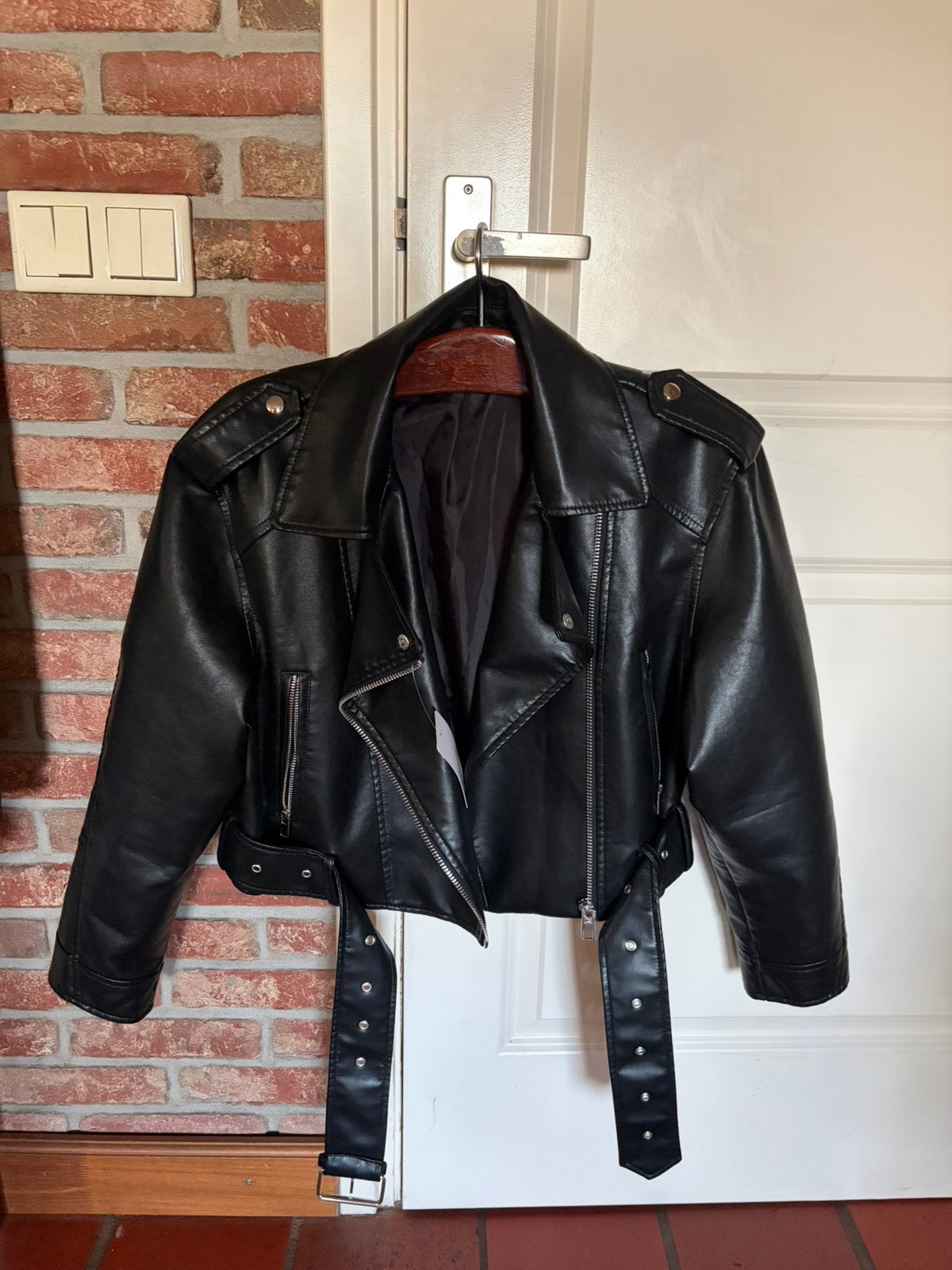 Imitatie leren jasje nieuw maat XL, Ophalen of Verzenden, Nieuw, Maat 46/48 (XL) of groter, Zwart