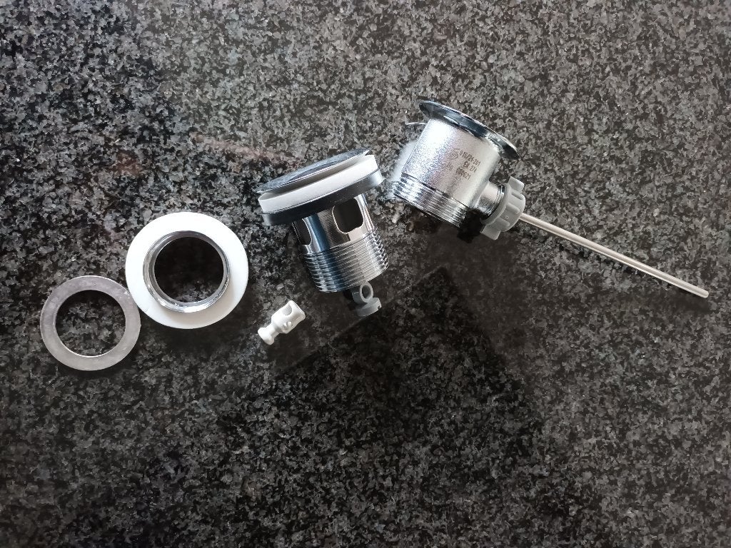 Afvoerplug gootsteen wasbak badkamer nieuw nieuwe met stop, Ophalen of Verzenden, Nieuw, Overige typen