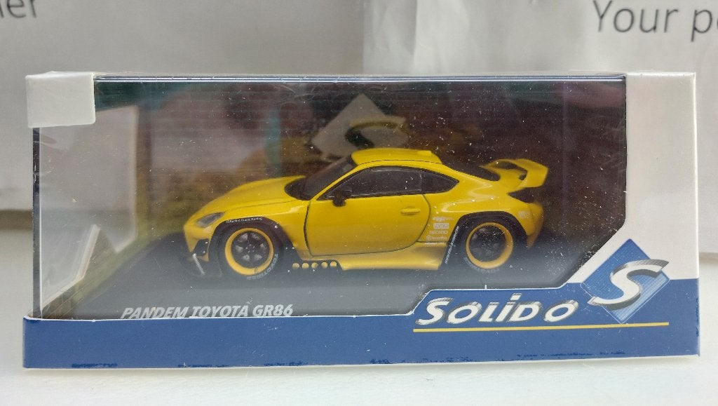 Solido 1:43 Toyota GR86 Pandem Rocket Bunny geel nieuw, Ophalen of Verzenden, Nieuw, Auto, Solido