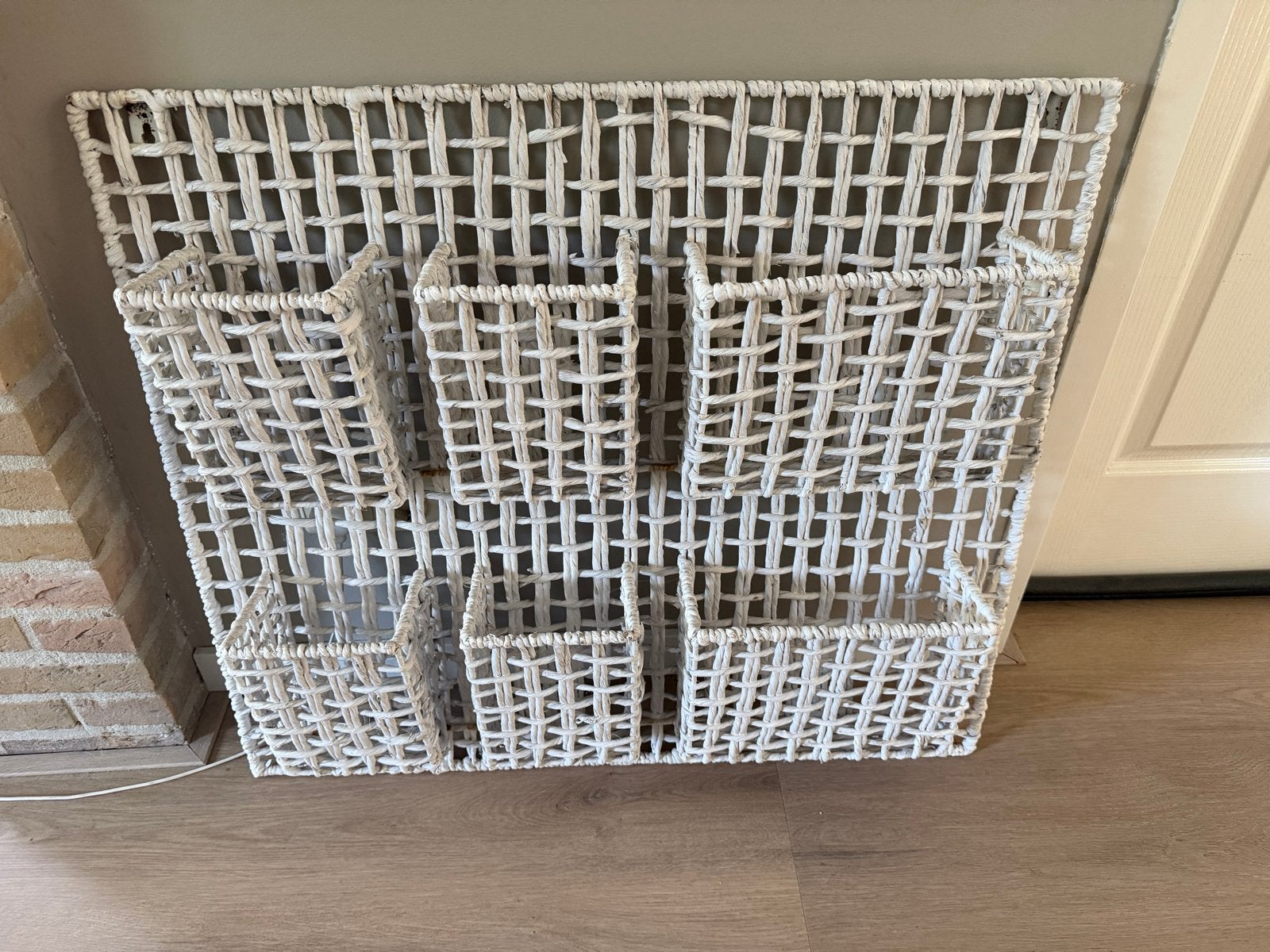 Wandrek van gevlochten materiaal - 82x71 cm, Huis en Inrichting, Ophalen, Gebruikt