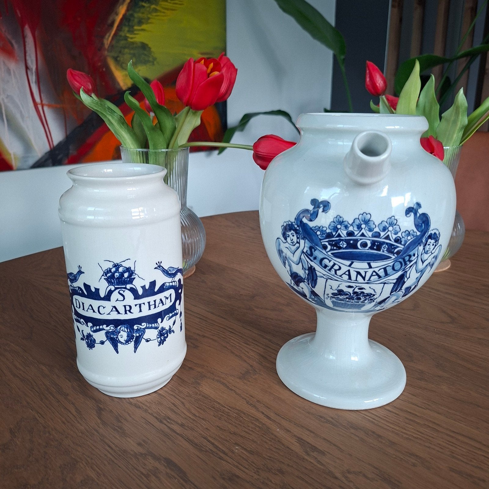 2 Vintage Apothekers potten, Verzenden