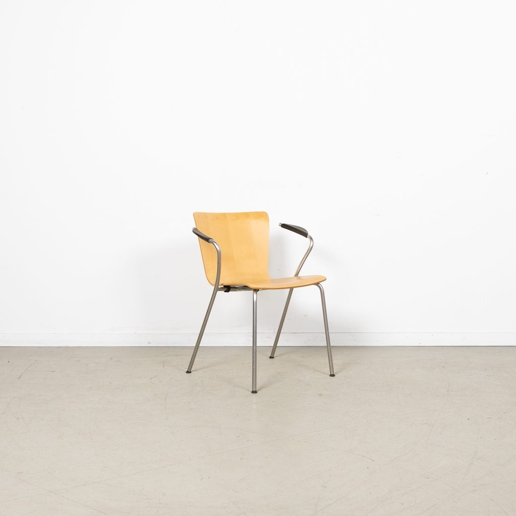 Fritz Hansen Vico Duo Stoel Hout - Chroom, Niet ingevuld, Zo goed als nieuw, Niet ingevuld, Niet ingevuld