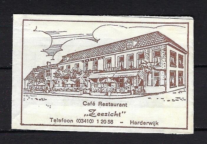 186 Harderwijk cafe rest ZEEZICHT, Ophalen of Verzenden, Nederland