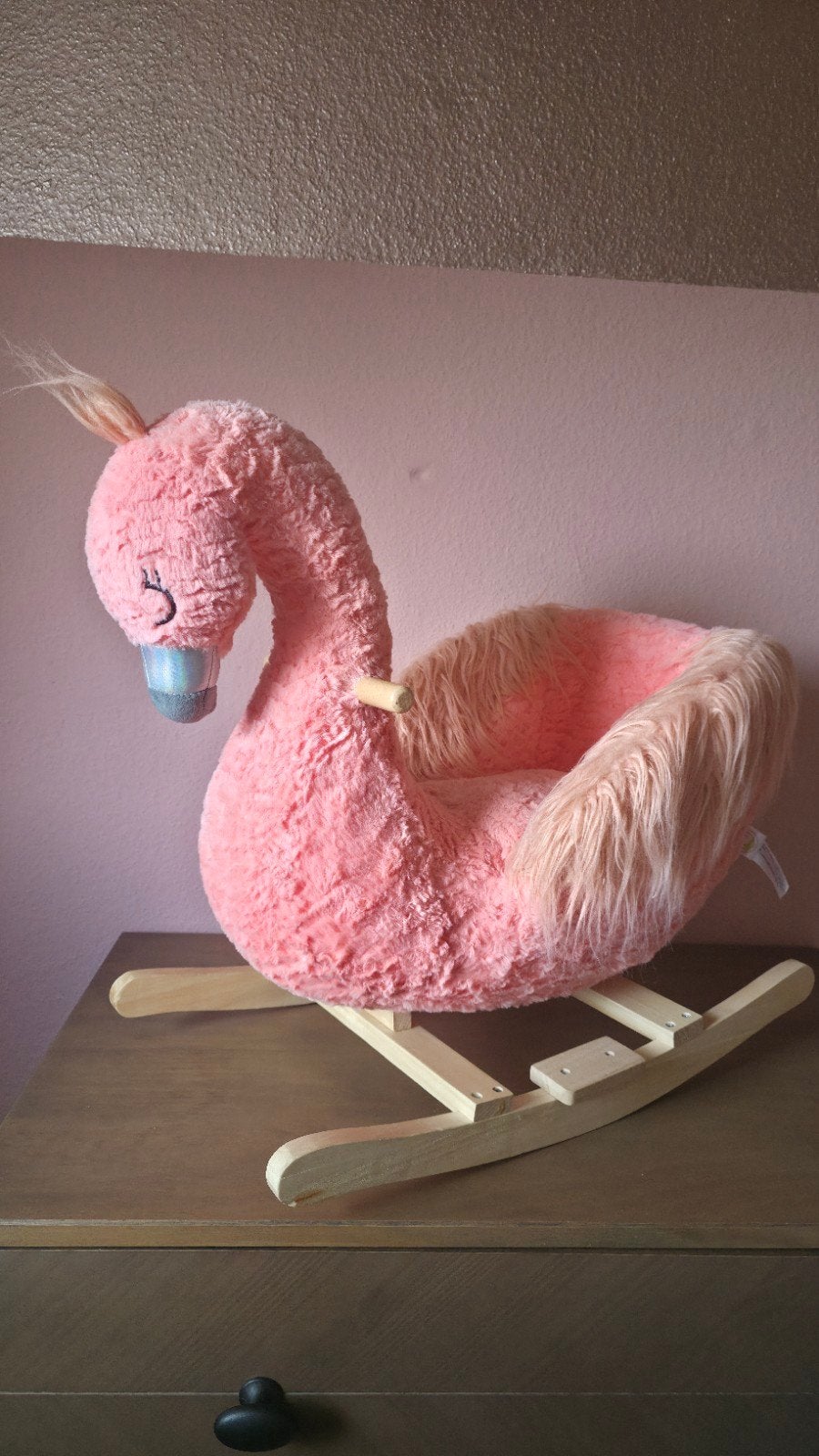 Roze Flamingo Schommelstoel - Decoratief Gebruikt, Kinderen en Baby's, Ophalen of Verzenden, Zo goed als nieuw