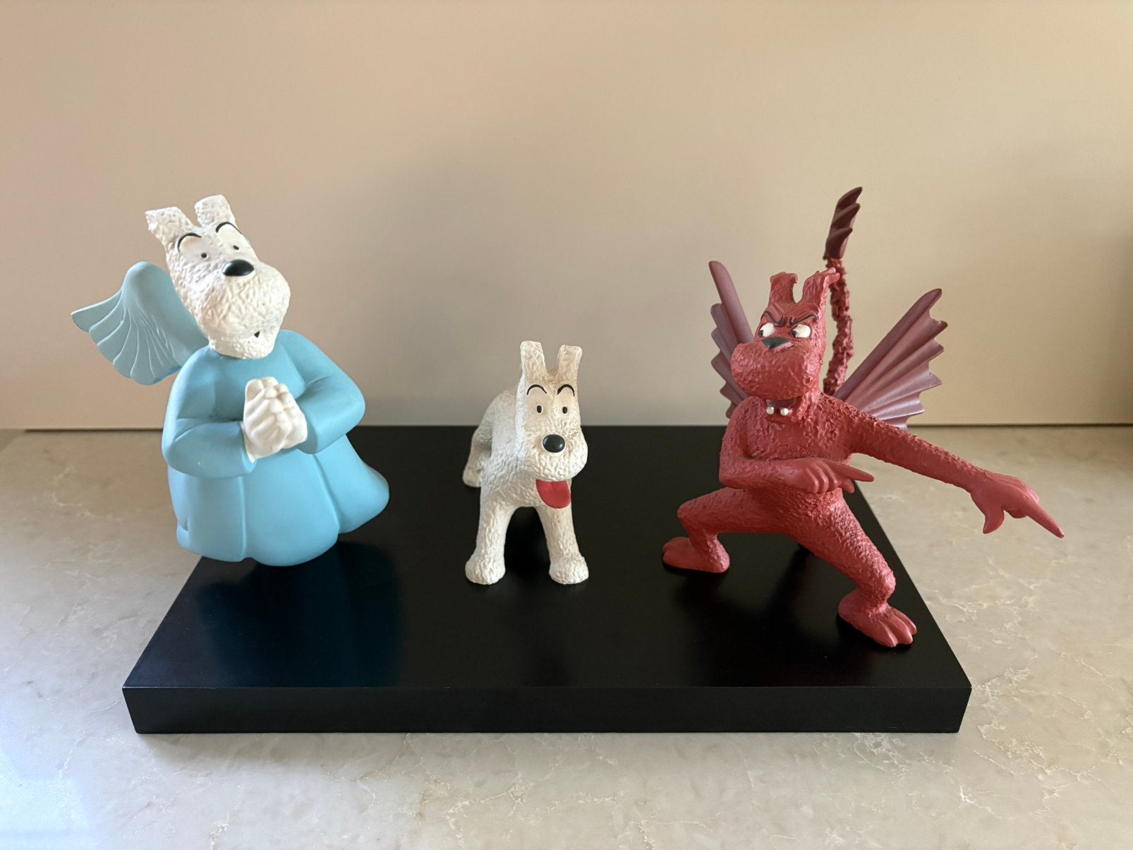 Kuifje/Tintin beeld Bobbie Engel Duivel Leblon-Delienne, Ophalen of Verzenden, Kuifje, Zo goed als nieuw, Beeldje of Figuurtje