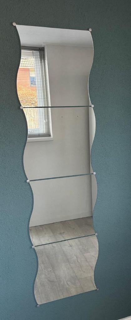 Moet weg! Prachtige spiegel 40 x 160 cm, organische vorm!, Huis en Inrichting, Woonaccessoires | Spiegels, Ophalen, Minder dan 50 cm