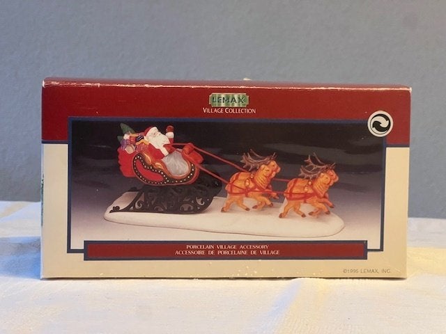 Lemax De slee van de Kerstman is onderweg ...1995, Ophalen of Verzenden, Zo goed als nieuw