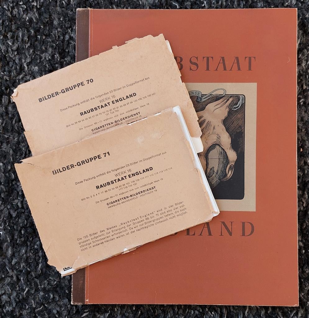 Sigarettenplaatjes album Raubstaat England, Verzamelen, Militaria | Tweede Wereldoorlog, Ophalen of Verzenden, Overige soorten