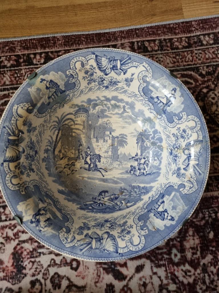 Antieke Franse Napoleon III aardewerken kom, Ophalen of Verzenden