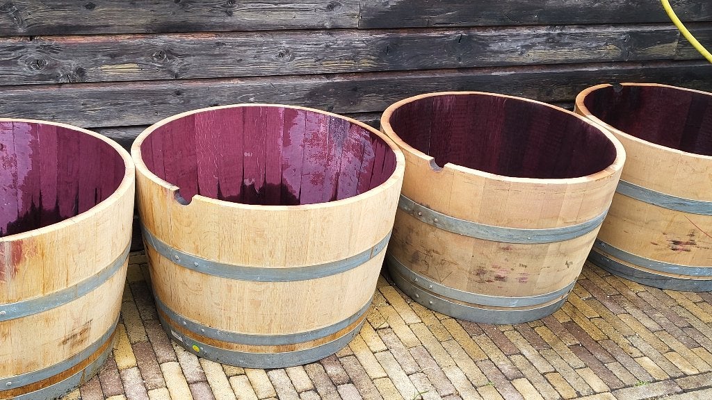 bloembakken, bierton, wijnvaten. restaurant, bar, bloembak,, Ophalen, Overige materialen, Gebruikt, 40 cm of meer