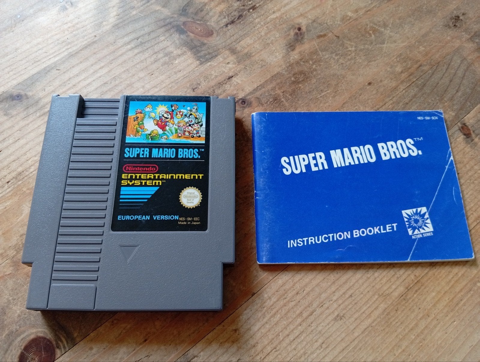 Zeldzame Super Mario Bros European Editie + origineel boekje, Gebruikt, 1 speler, Ophalen of Verzenden, Vanaf 3 jaar