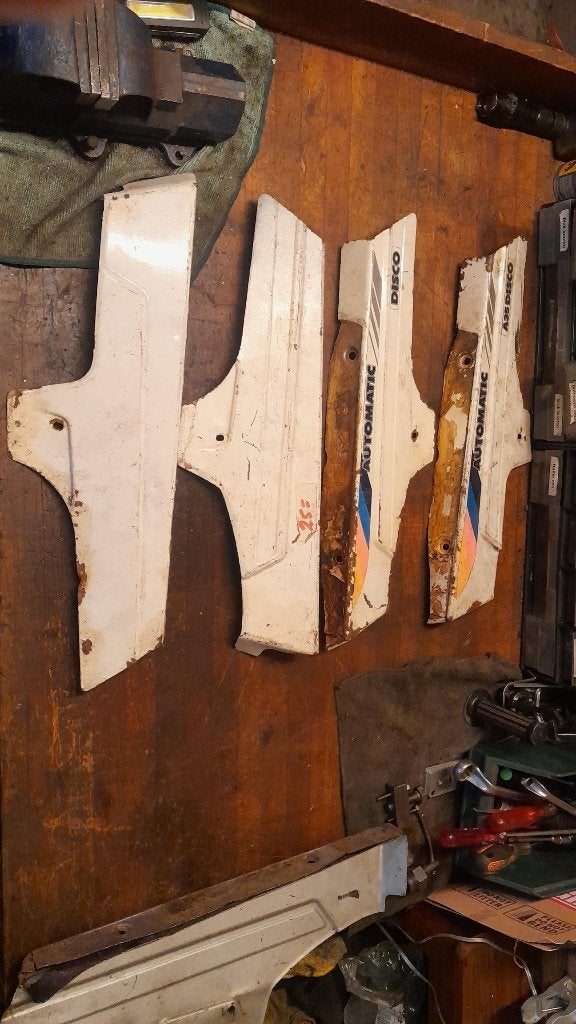 2 Tomos metalen zijkappensets, Ophalen, Gebruikt, Overige merken