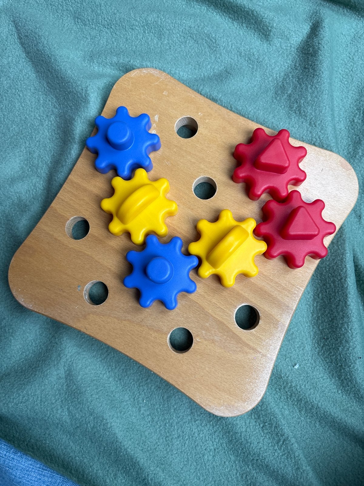 Houten sorteerbord met gekleurde tandwielen, Ophalen, Gebruikt, Overige typen