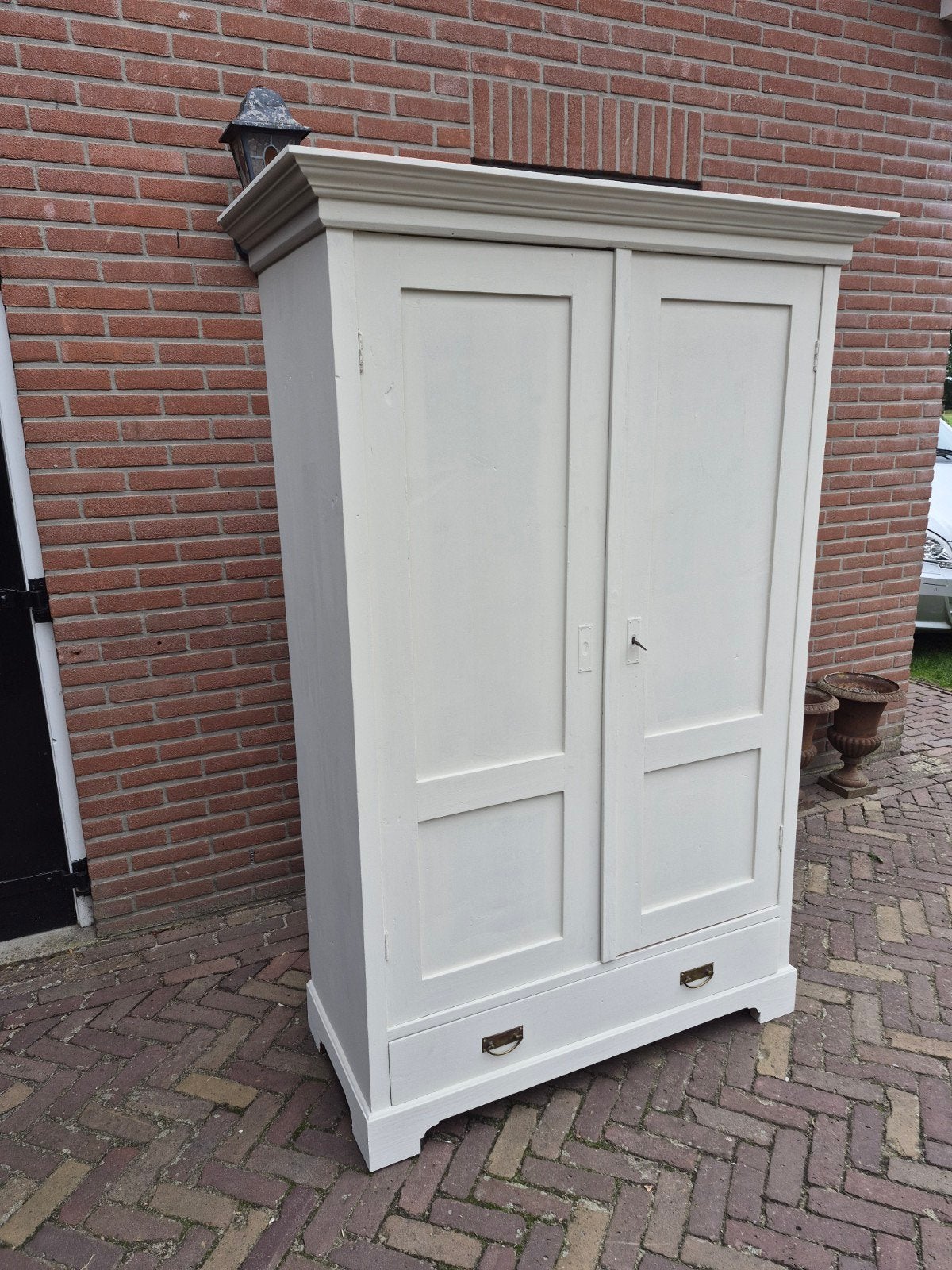 Mooie Brocante Vintage Kast met Lade en Planken., Ophalen