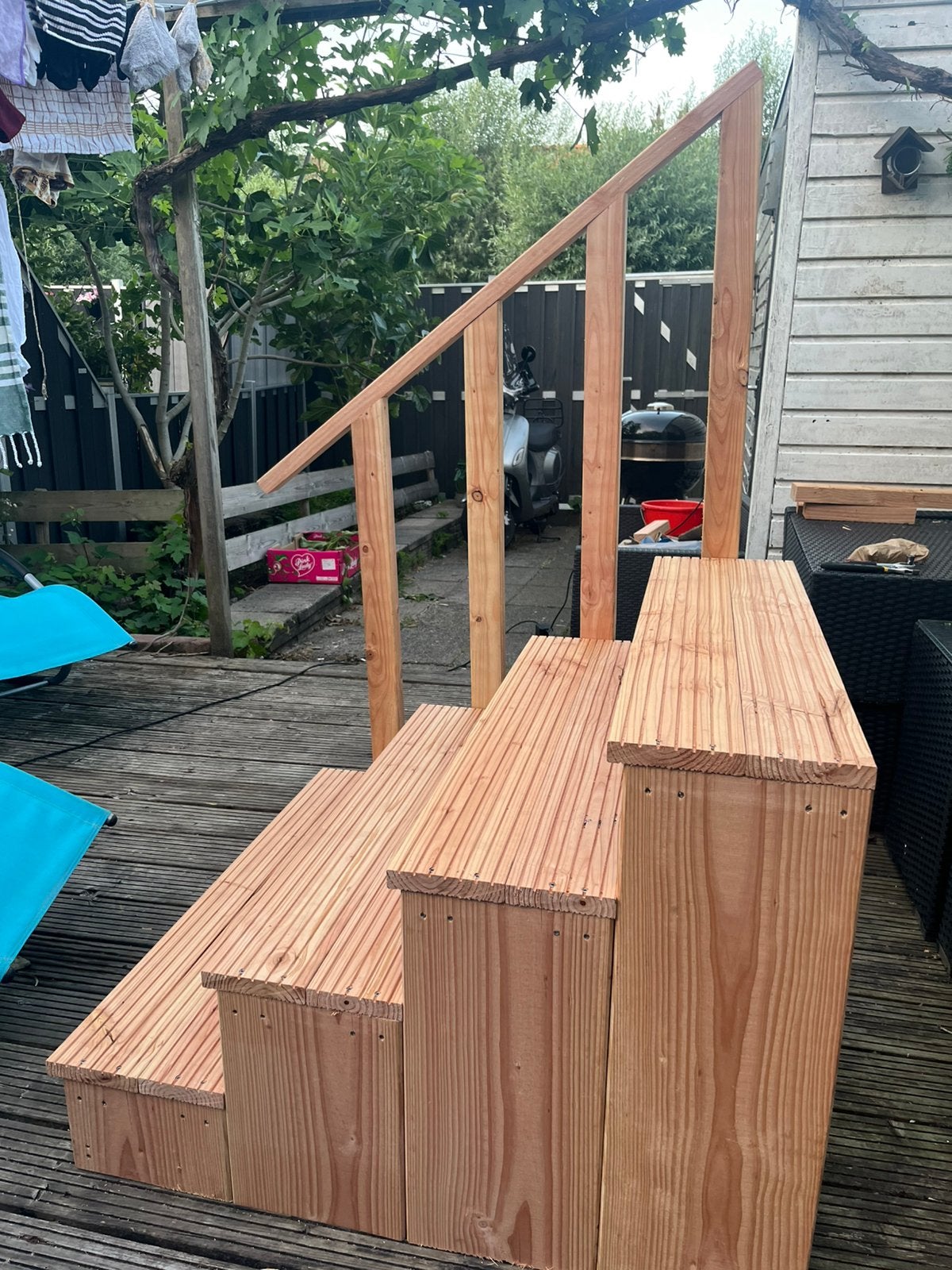 Houten Opstap /– Leverbaar in elke  maat vanaf, Ophalen of Verzenden, Nieuw, Hout, Containerberging