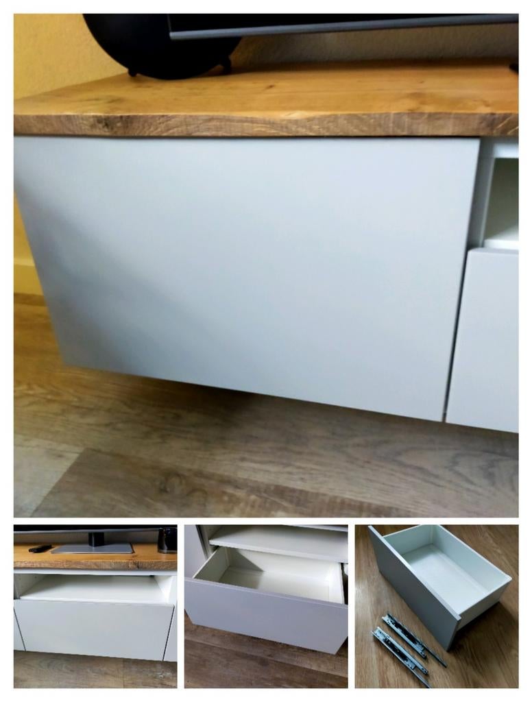 Ikea Besta 2 st. deur/ladefront, 1 st. lade met front, Zo goed als nieuw, Minder dan 100 cm, 25 tot 50 cm, Overige houtsoorten