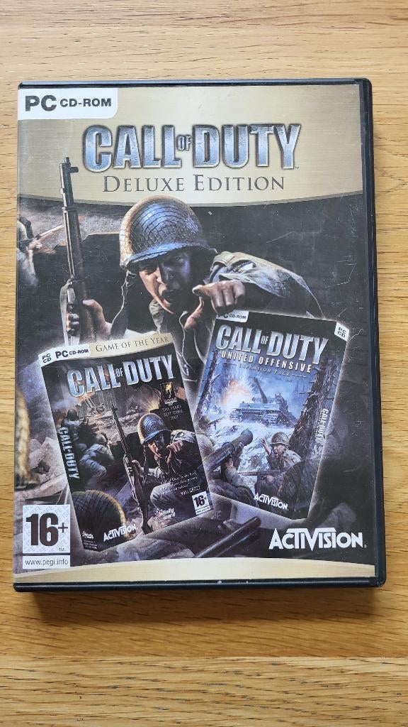 Call of Duty Deluxe Edition PC CD-ROM, Spelcomputers en Games, Games | Pc, Zo goed als nieuw, Shooter, 3 spelers of meer, Vanaf 3 jaar