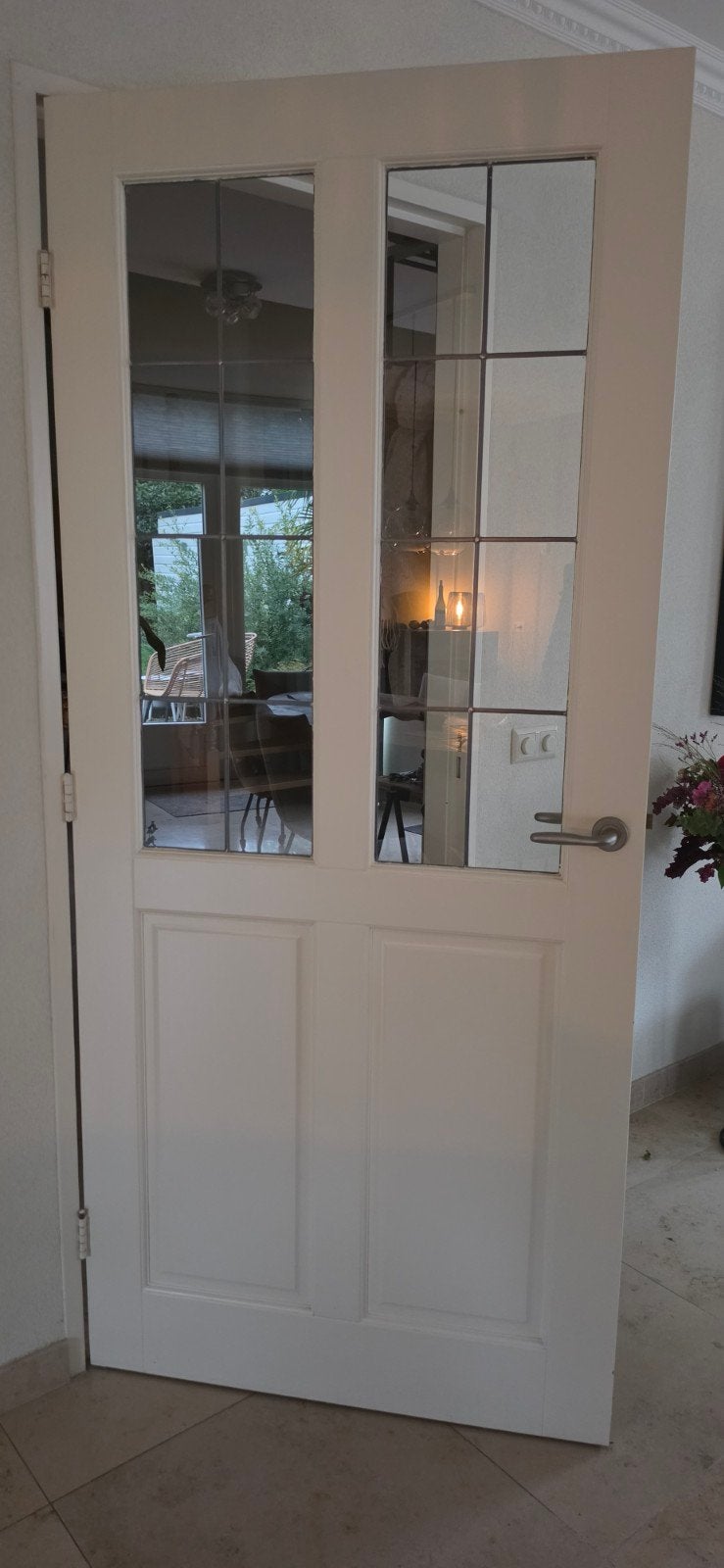 Witte  deurbeslag, Ophalen, 80 tot 100 cm, Binnendeur, Zo goed als nieuw