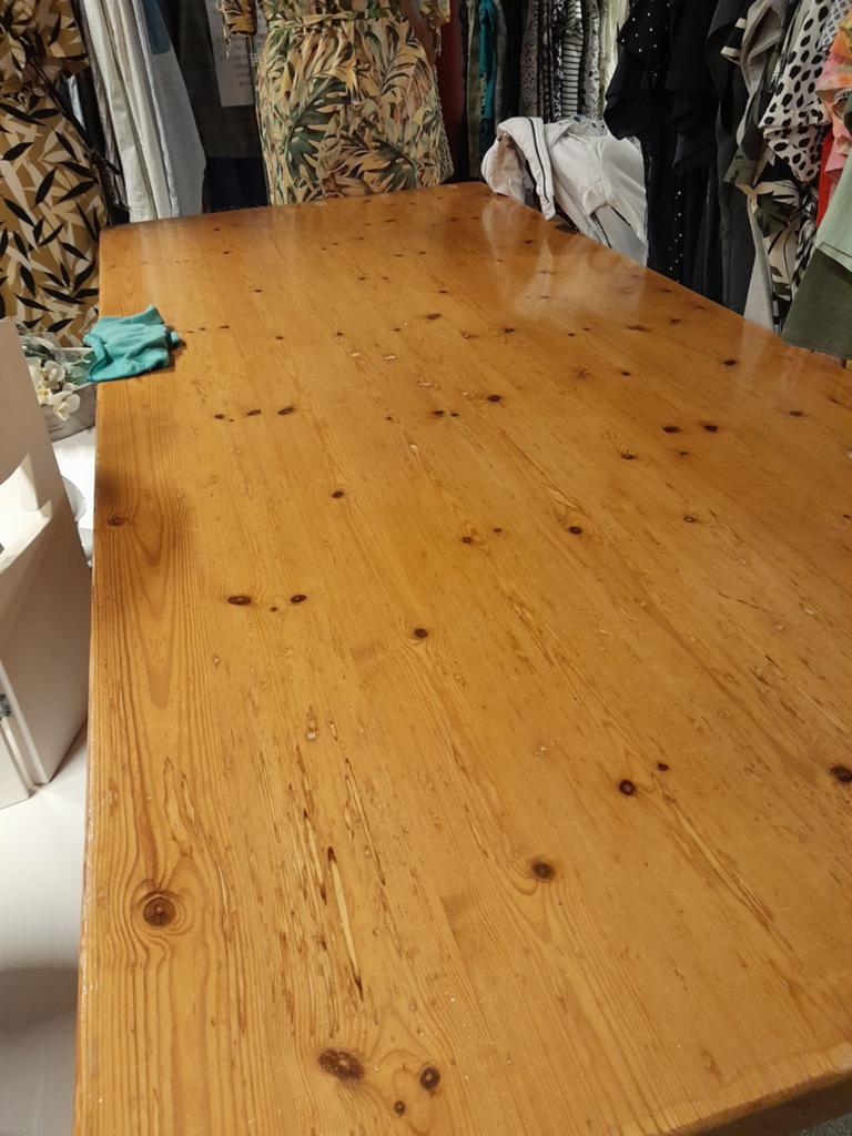 Grenen eettafel met lade 180 x 79 cm, Ophalen, Gebruikt, Rechthoekig, Grenenhout