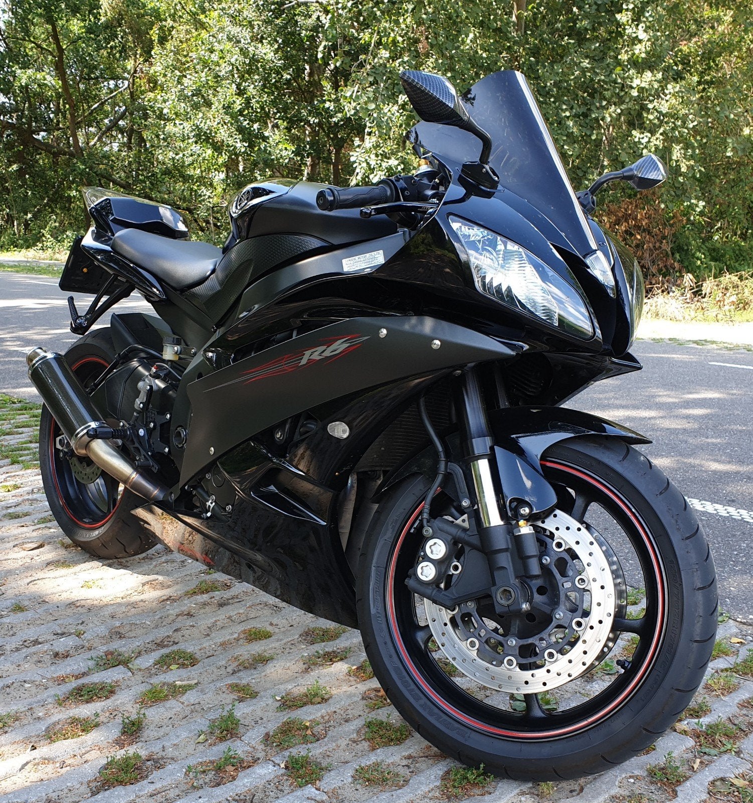 Yamaha YZF-R6 2007 Zwart, Motoren, Motoren | Yamaha, Sportuitlaat, 4 cilinders, Motorrijbewijs A, Gebruikt