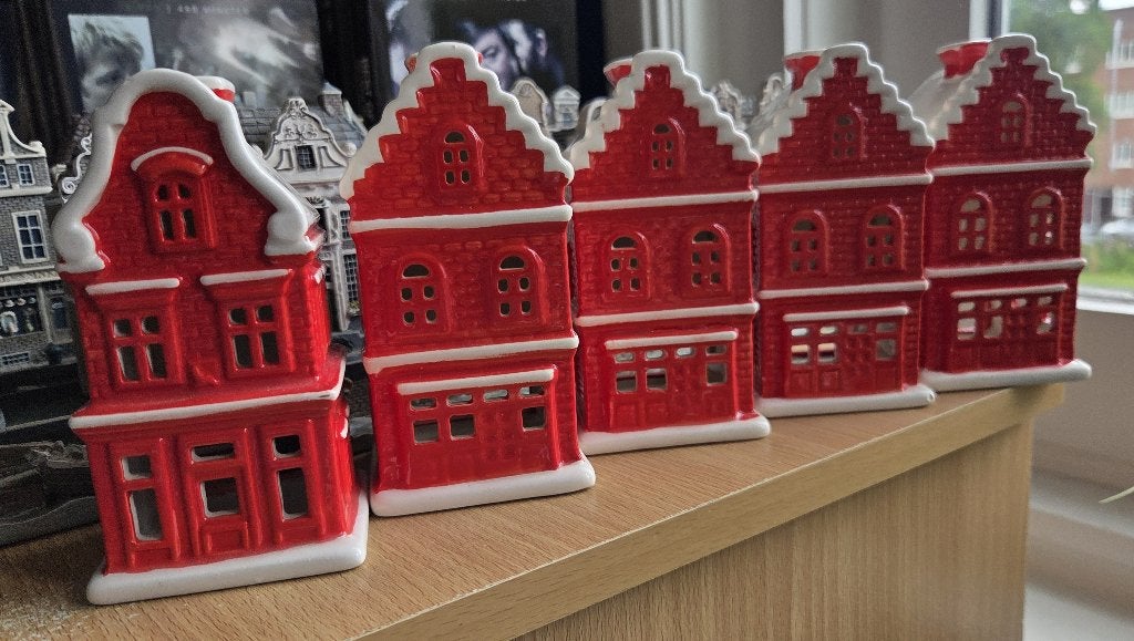 Postcode Loterij Huisjes (5st)| Nr 2 & 5, Diversen, Kerst, Zo goed als nieuw, Ophalen of Verzenden