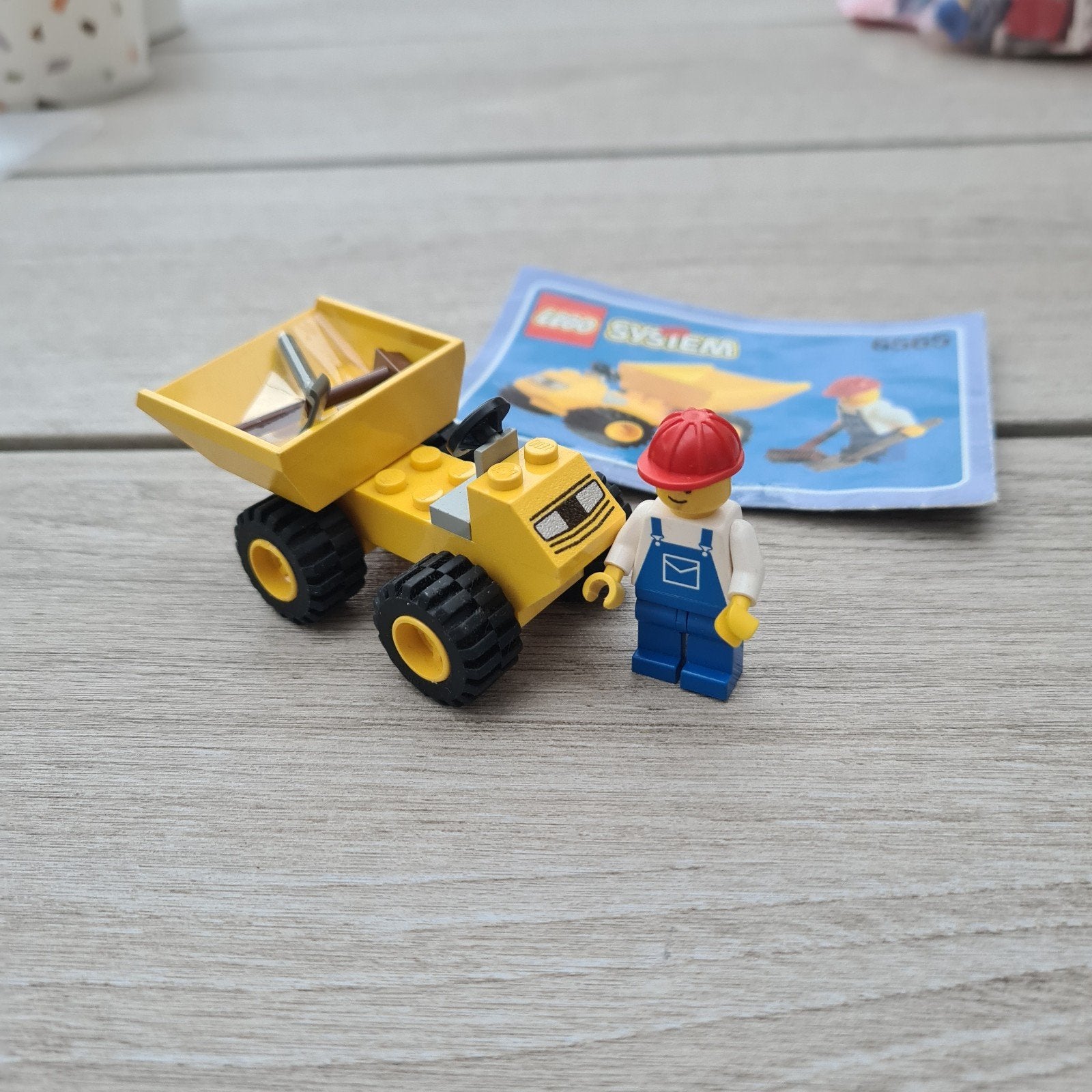 LEGO System 6565 Kiepwagen met bouwvakker, Ophalen of Verzenden, Zo goed als nieuw, Overige merken