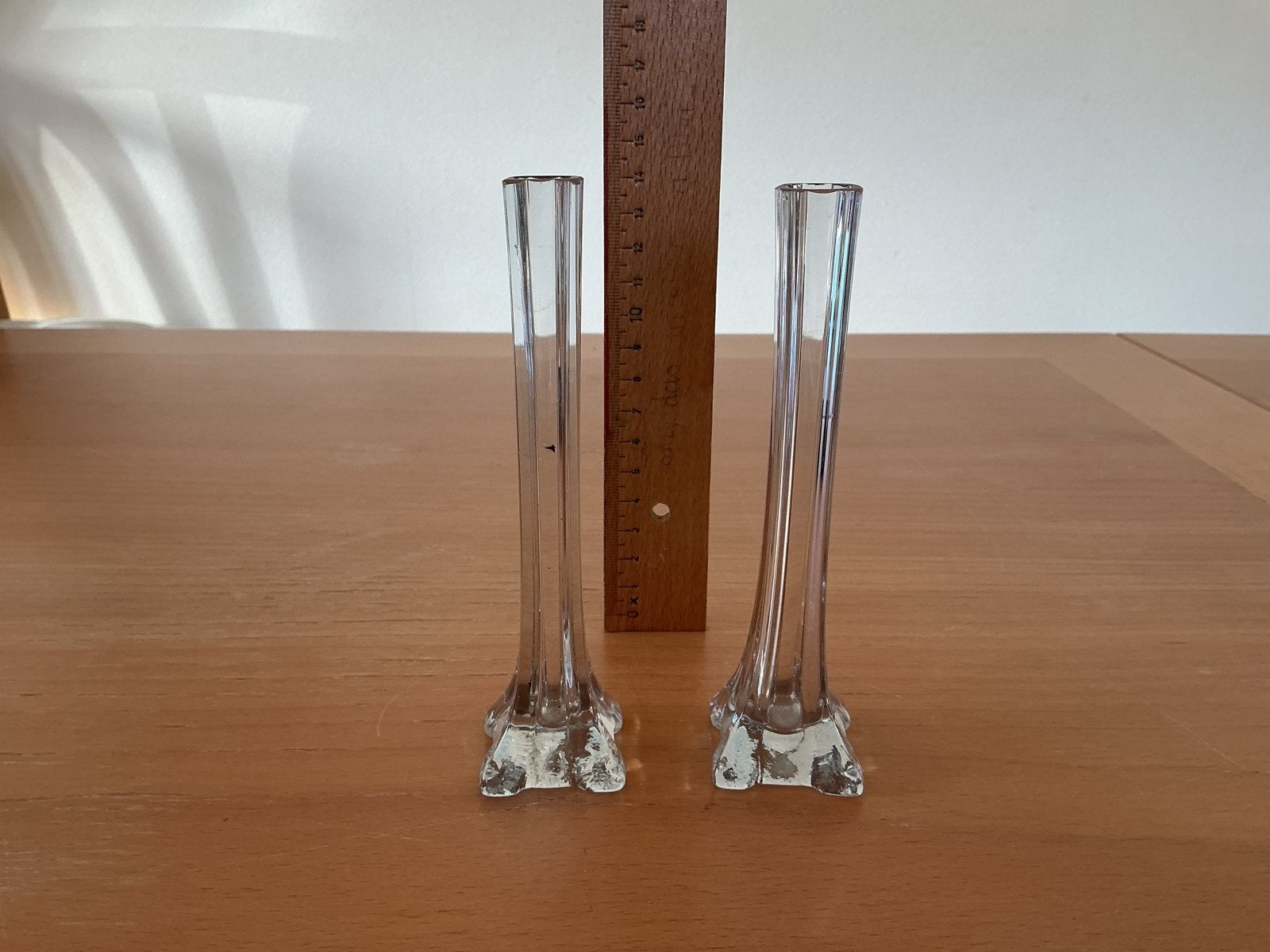 Set van 2 glazen vaasjes voor enkele bloem, Ophalen of Verzenden
