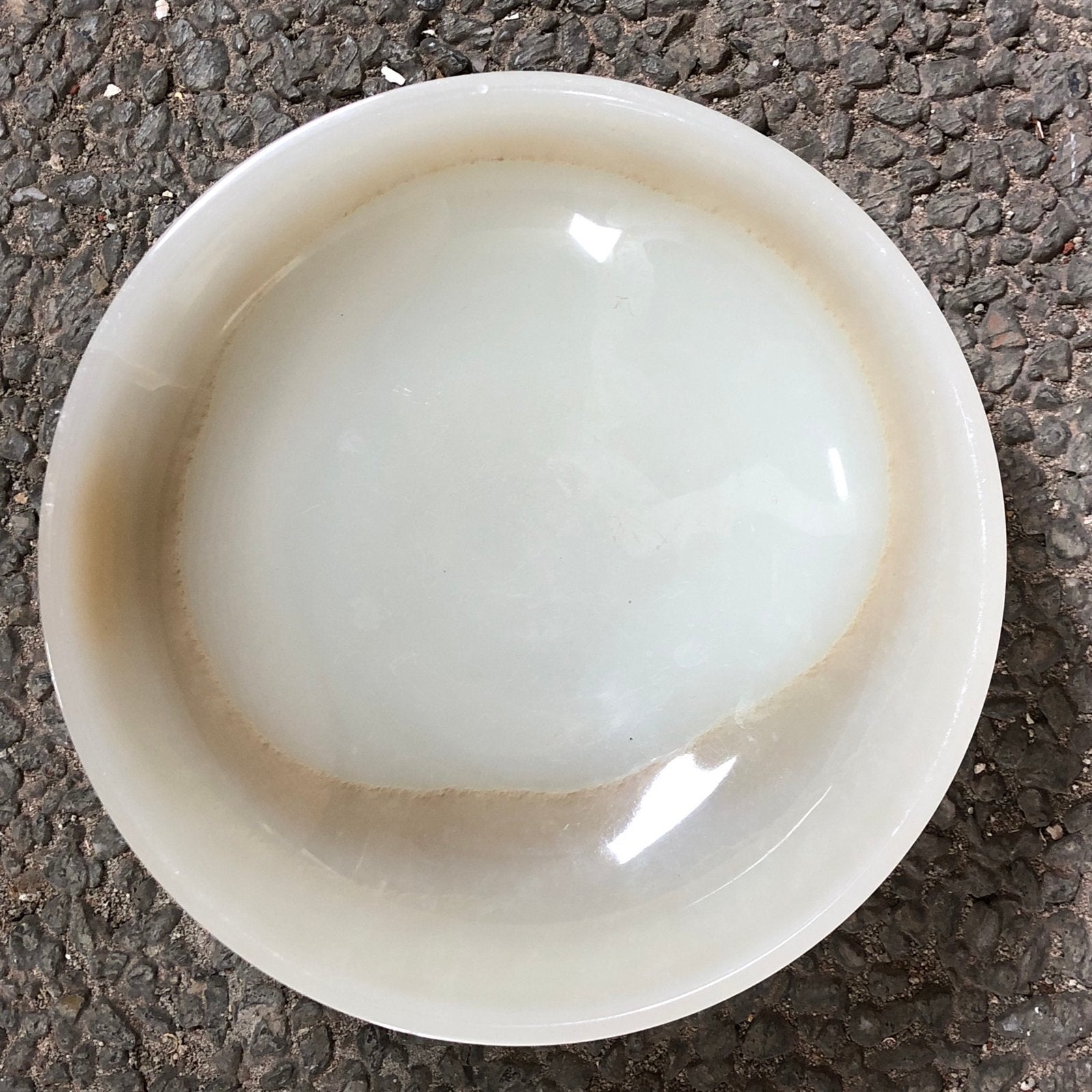 Vintage Onyx Schaal - Crèmekleurig Fabriek Turkije, Ophalen of Verzenden