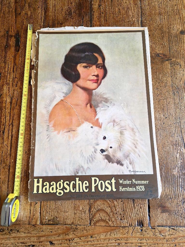 HAAGSCHE POST kerst 1928/adv Cadillac-Bentley-Bijenkorf ware, Boeken, Ophalen of Verzenden, Gelezen