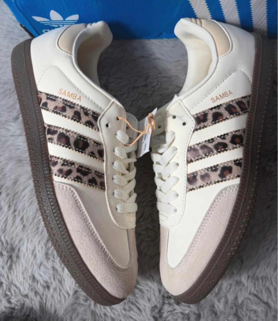 Adidas Samba OG Leopard Sneakers - Nieuw, Beige, Nieuw, Ophalen of Verzenden, Sneakers of Gympen