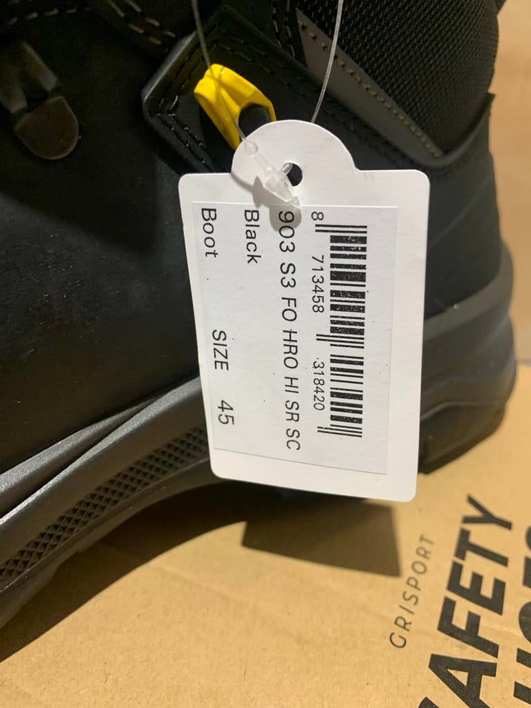 Gri sport hoog maat 45, Zwart, Nieuw, Ophalen of Verzenden, Werkschoenen