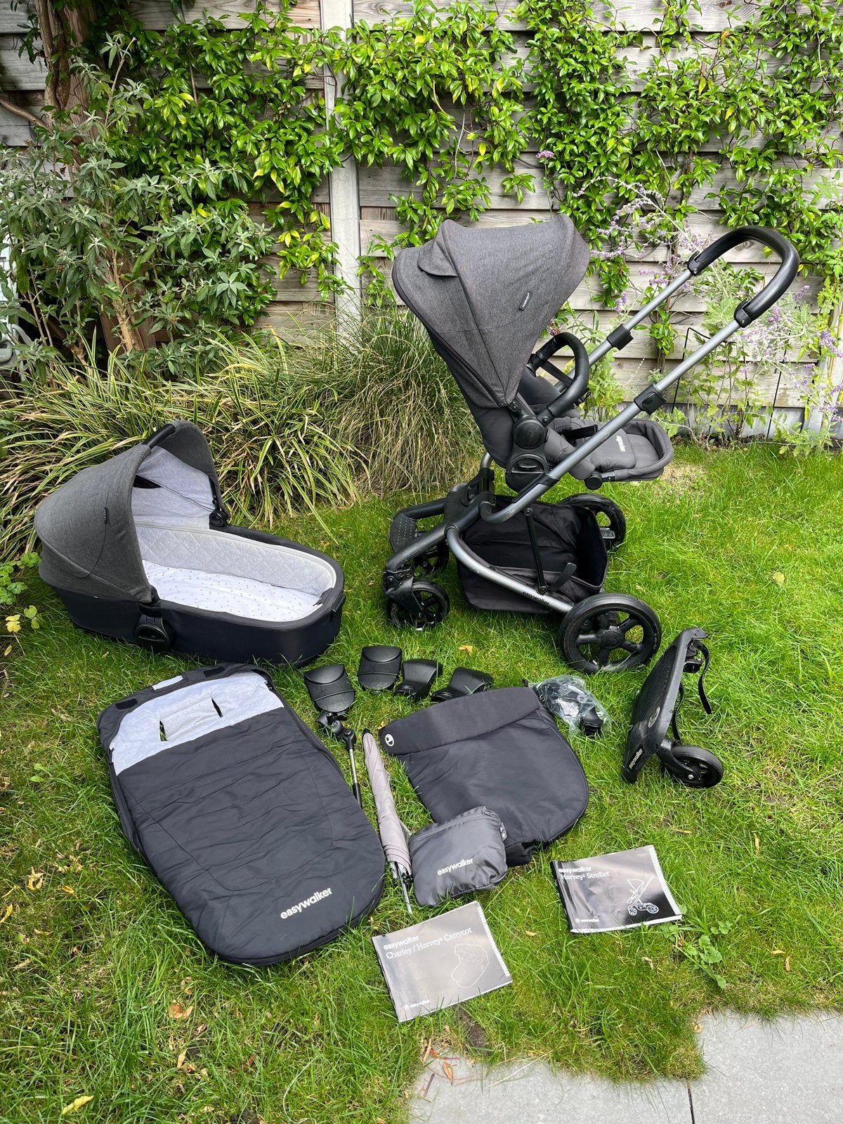 Easywalker Harvey 2 Combiwagen met reiswieg en accessoires, Zo goed als nieuw, Combiwagen, Met reiswieg, Ophalen