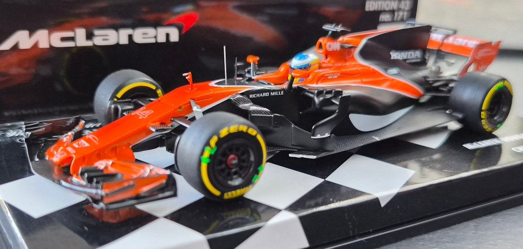 Minichamps McLaren Honda MCL32 2017 #14 Fernando Alonso 1:43, Ophalen of Verzenden, Nieuw, Auto, MiniChamps