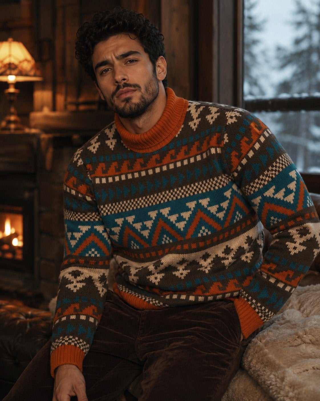ASOS DESIGN Fair Isle Coltrui Maat M, Ophalen, Zo goed als nieuw, Grijs