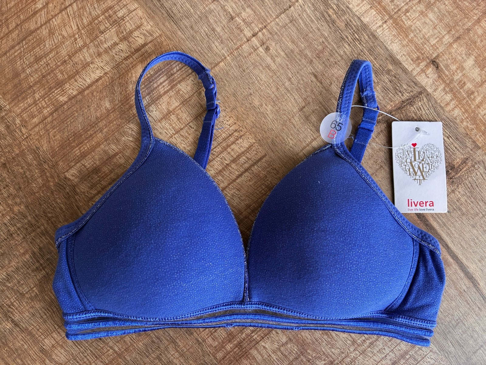 Livera Lingerie BH - Maat 65B, Blauw -nieuw met prijskaartje, Ophalen of Verzenden, Paars, BH