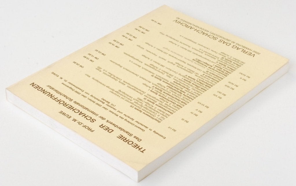 Dr. M Euwe - Theorie der Schach-Eröffnungen Duits Schaakboek, Non-fictie, Verzenden, Zo goed als nieuw, Dr. M. Euwe