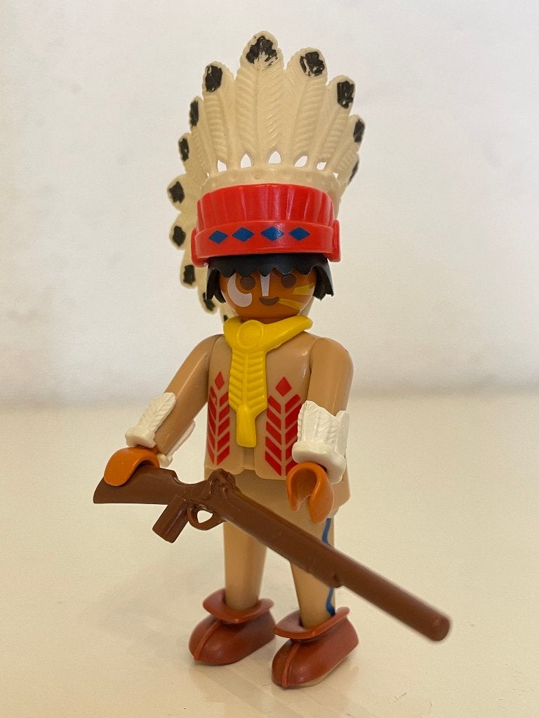 Playmobil 3395 Indiaan met geweer, Complete set, Zo goed als nieuw, Figuren, Historisch
